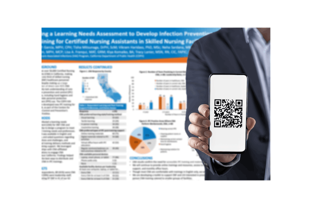 QR code on a cell phone